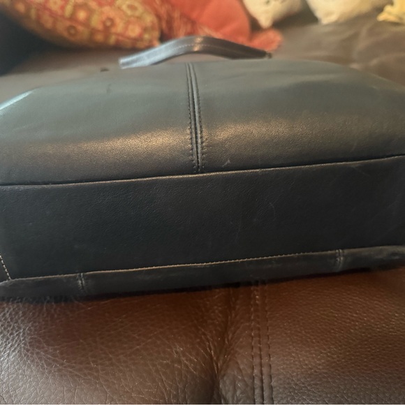 Coach Black Leather Satchel Purse - Picture 5 of 6